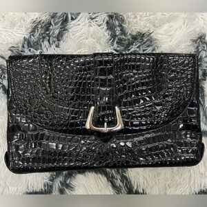 WHBM Crocodile-Embossed Clutch
